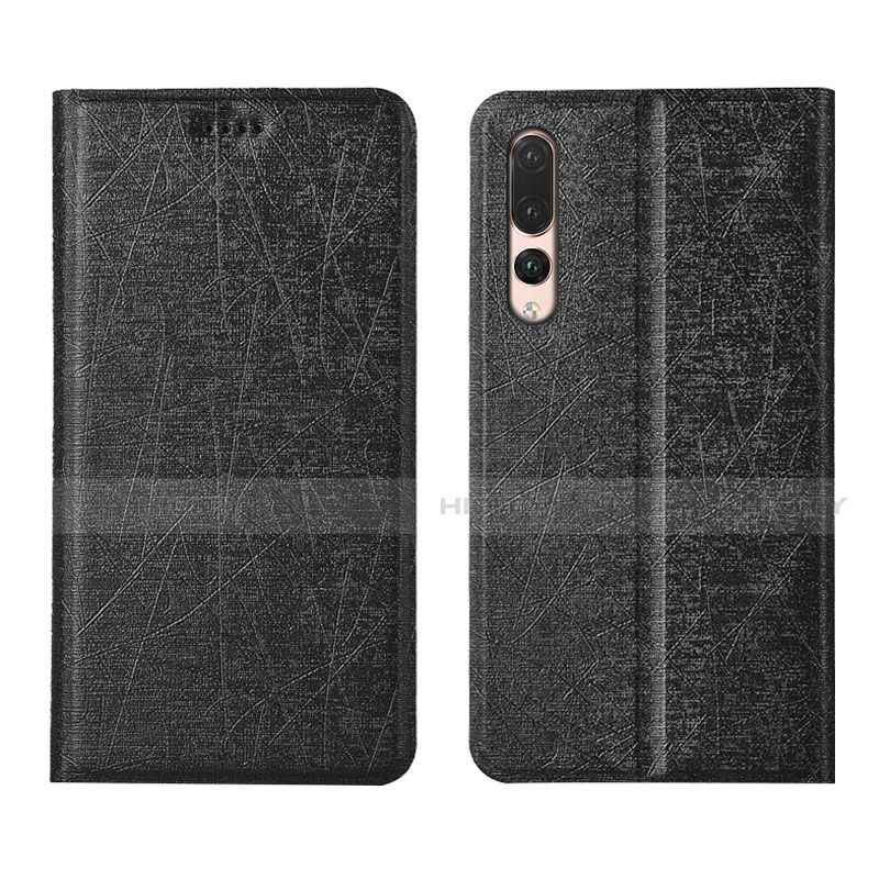 Funda de Cuero Cartera con Soporte Carcasa T14 para Huawei P20 Pro Negro