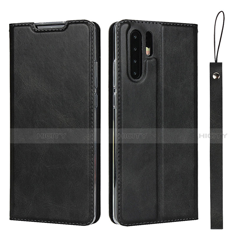 Funda de Cuero Cartera con Soporte Carcasa T14 para Huawei P30 Pro Negro