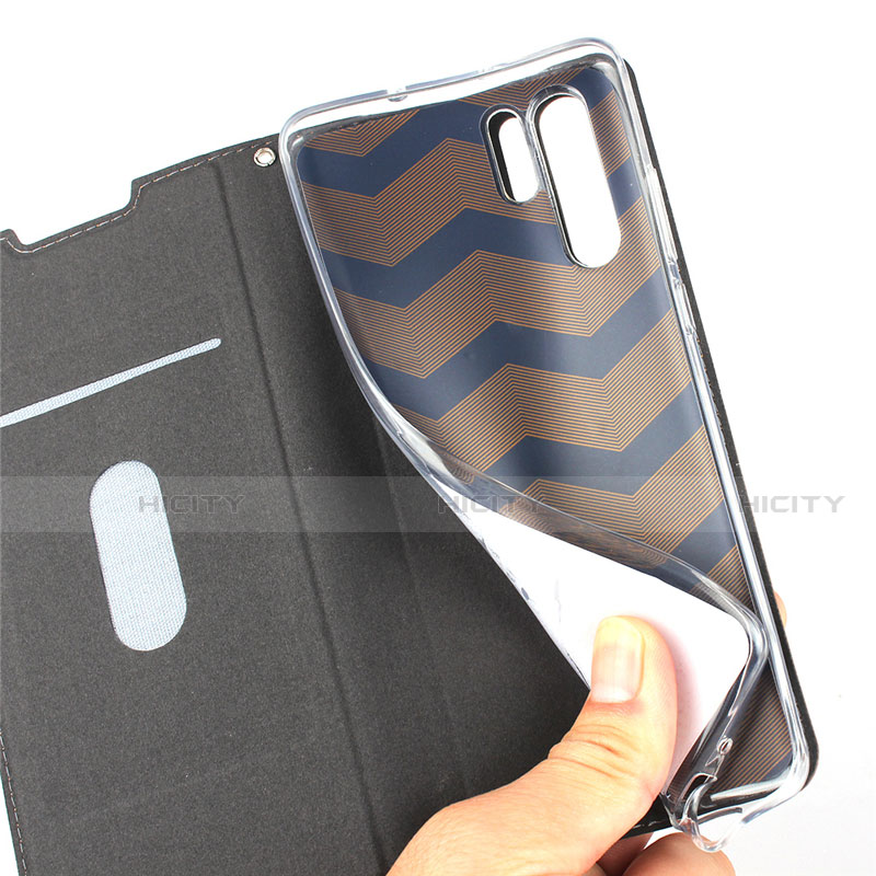 Funda de Cuero Cartera con Soporte Carcasa T14 para Huawei P30 Pro New Edition