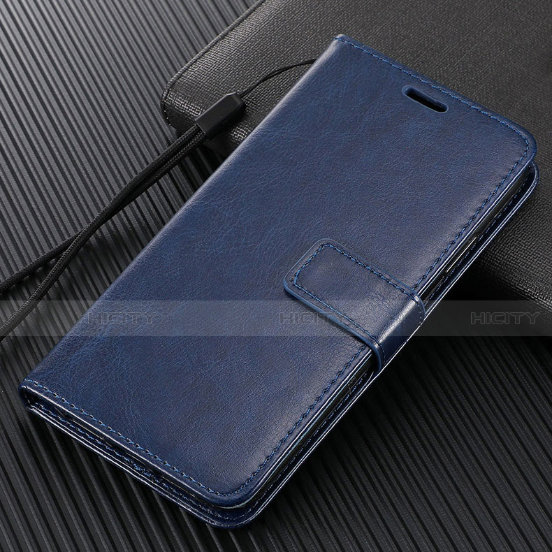 Funda de Cuero Cartera con Soporte Carcasa T14 para Xiaomi Mi Note 10 Pro Azul