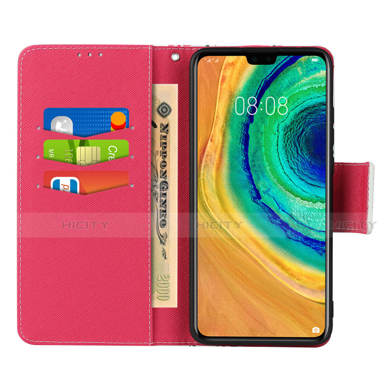 Funda de Cuero Cartera con Soporte Carcasa T15 para Huawei Mate 30 5G