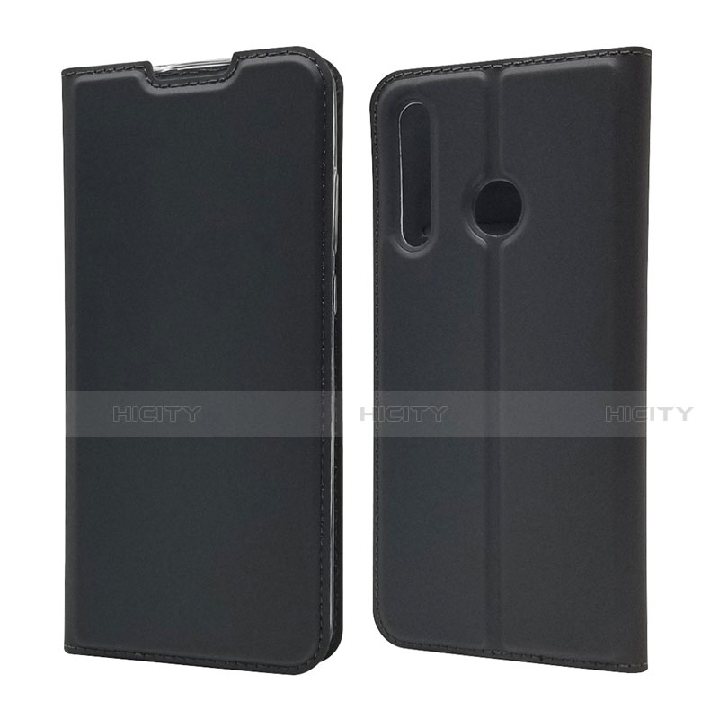 Funda de Cuero Cartera con Soporte Carcasa T15 para Huawei P Smart+ Plus (2019) Negro