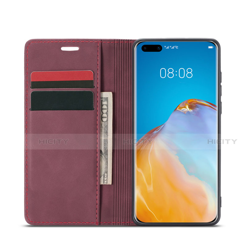 Funda de Cuero Cartera con Soporte Carcasa T15 para Huawei P40 Pro