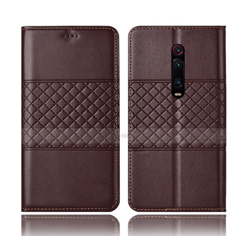 Funda de Cuero Cartera con Soporte Carcasa T15 para Xiaomi Mi 9T Pro Marron