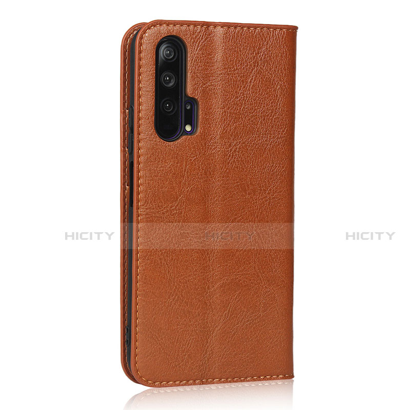 Funda de Cuero Cartera con Soporte Carcasa T16 para Huawei Honor 20 Pro Naranja