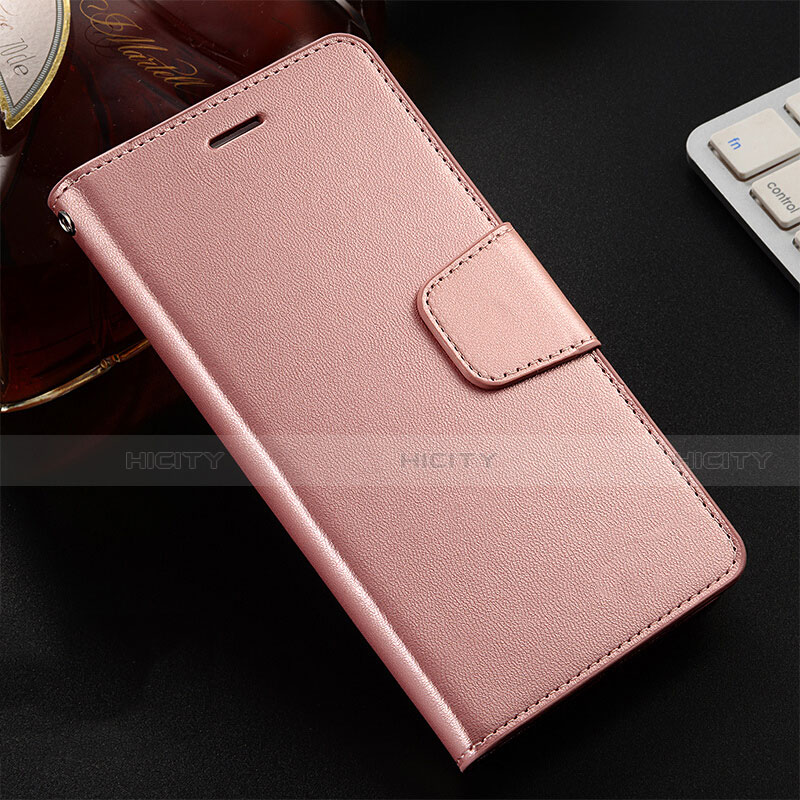 Funda de Cuero Cartera con Soporte Carcasa T16 para Huawei Honor V20 Oro Rosa