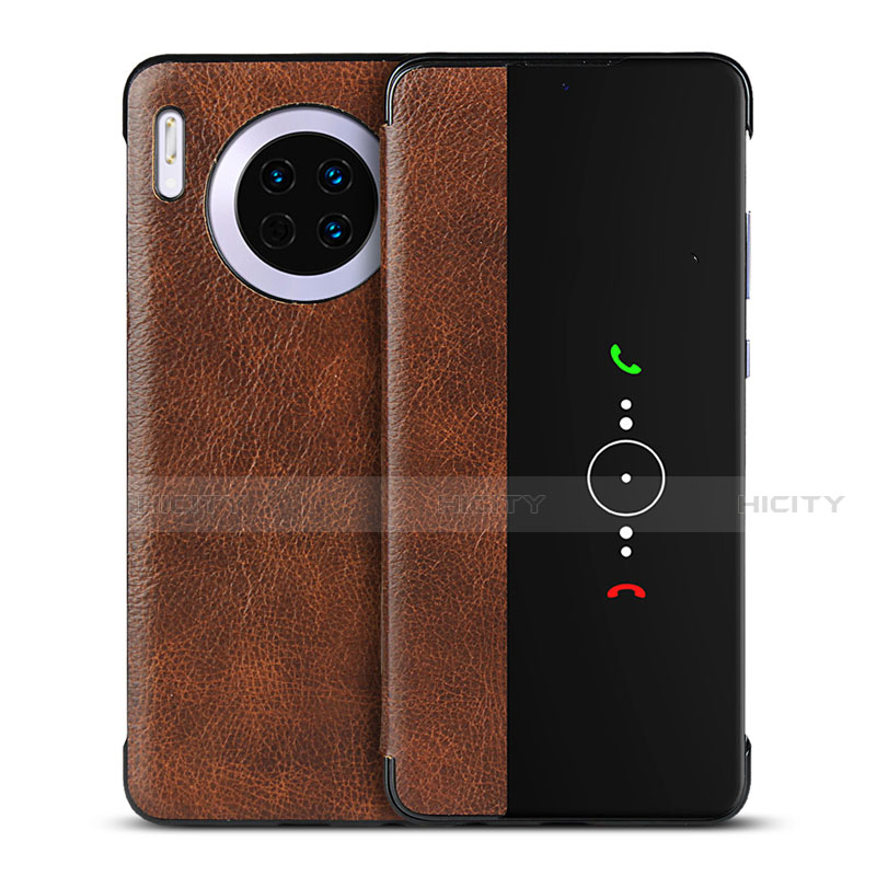 Funda de Cuero Cartera con Soporte Carcasa T16 para Huawei Mate 30 5G Marron