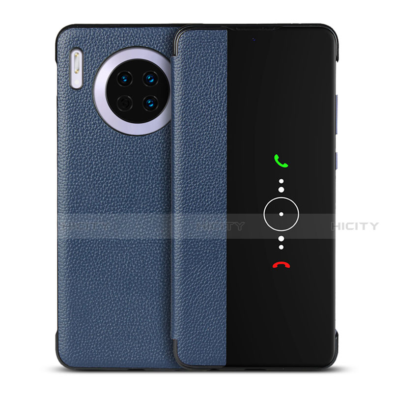 Funda de Cuero Cartera con Soporte Carcasa T16 para Huawei Mate 30 Pro 5G Azul