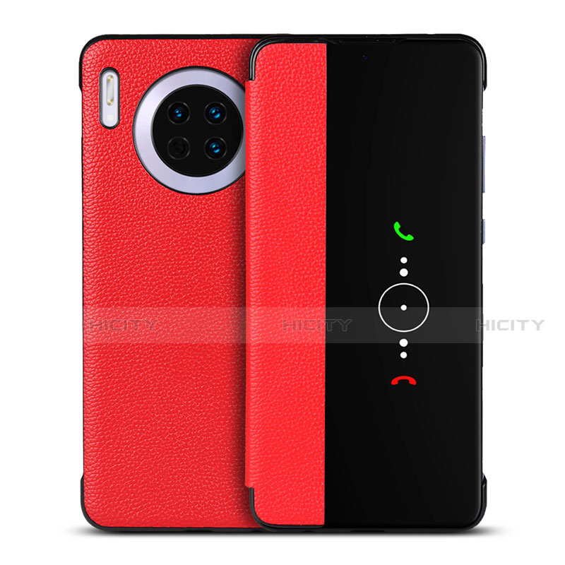 Funda de Cuero Cartera con Soporte Carcasa T16 para Huawei Mate 30 Pro 5G Rojo