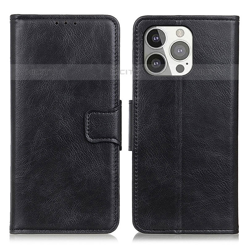 Funda de Cuero Cartera con Soporte Carcasa T17 para Apple iPhone 16 Pro Negro