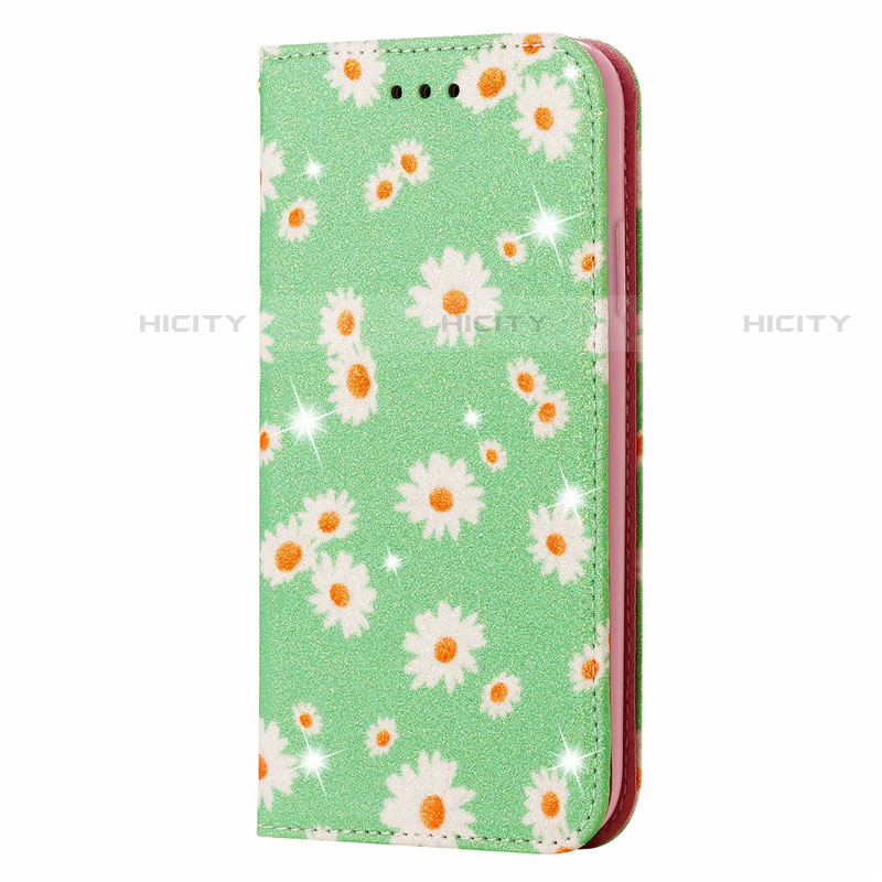 Funda de Cuero Cartera con Soporte Carcasa T17 para Huawei Nova Lite 3 Plus Verde