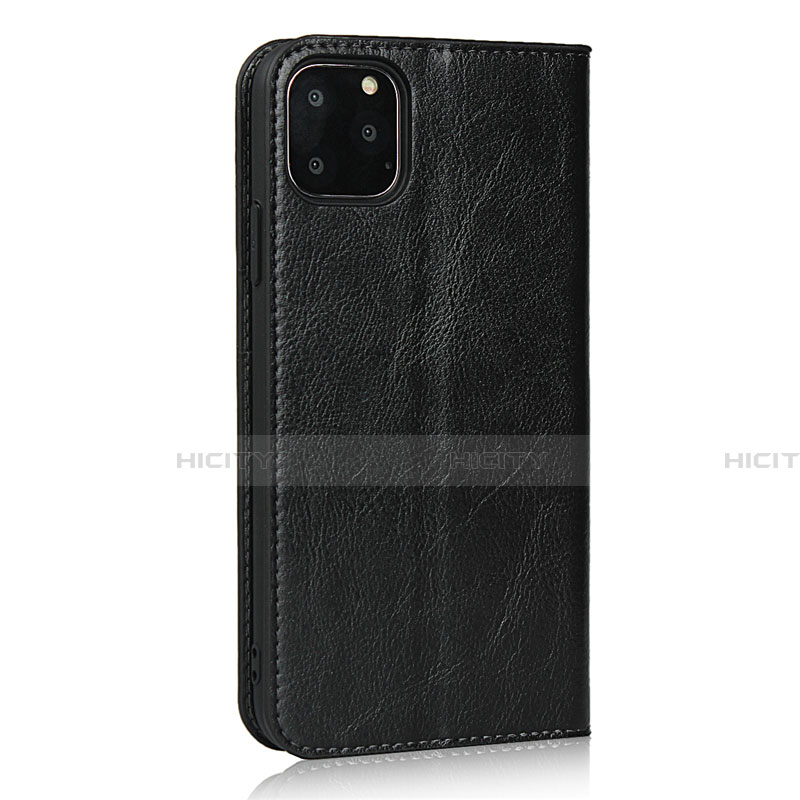 Funda de Cuero Cartera con Soporte Carcasa T18 para Apple iPhone 11 Pro Negro