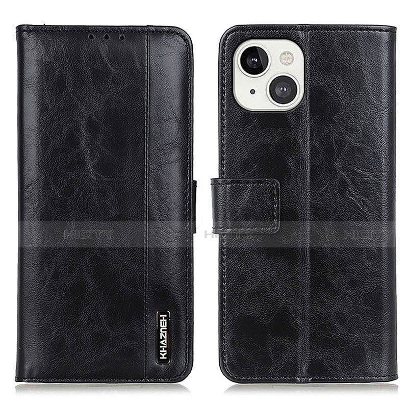 Funda de Cuero Cartera con Soporte Carcasa T20 para Apple iPhone 13 Negro