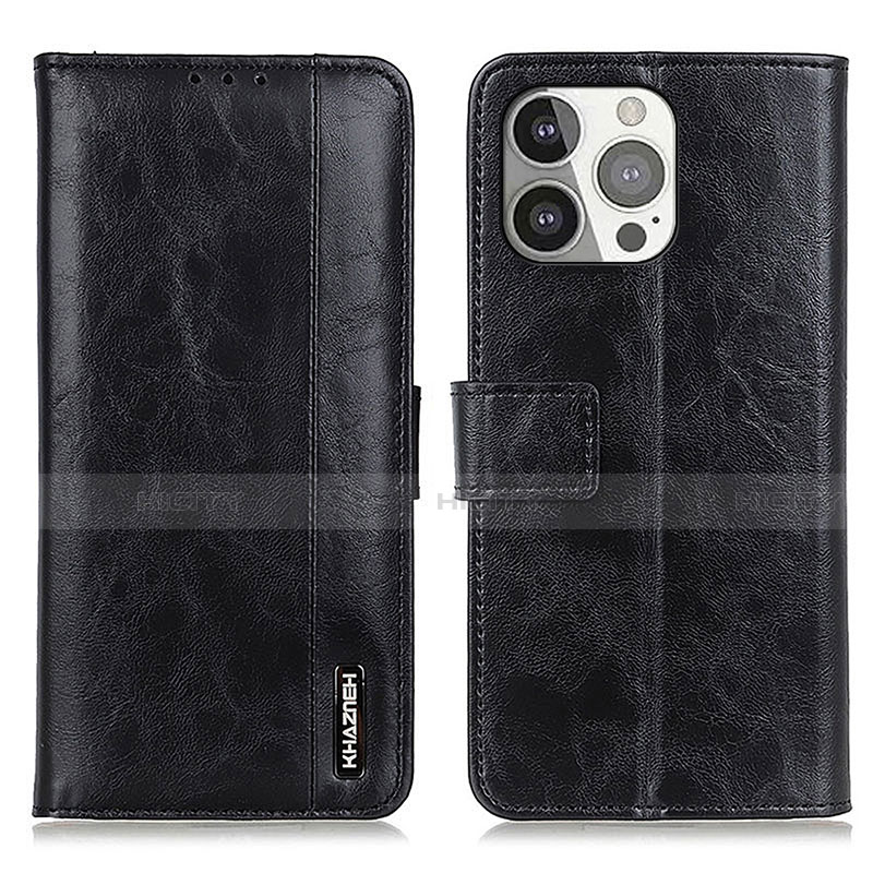 Funda de Cuero Cartera con Soporte Carcasa T20 para Apple iPhone 13 Pro Negro