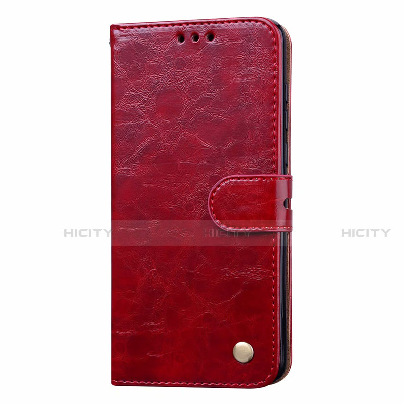 Funda de Cuero Cartera con Soporte Carcasa T20 para Huawei P40 Rojo