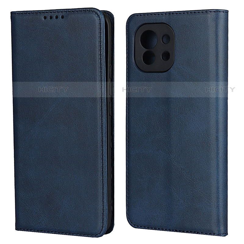 Funda de Cuero Cartera con Soporte Carcasa T20 para Xiaomi Mi 11 Lite 5G Azul