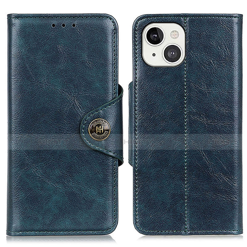 Funda de Cuero Cartera con Soporte Carcasa T21 para Apple iPhone 13 Azul