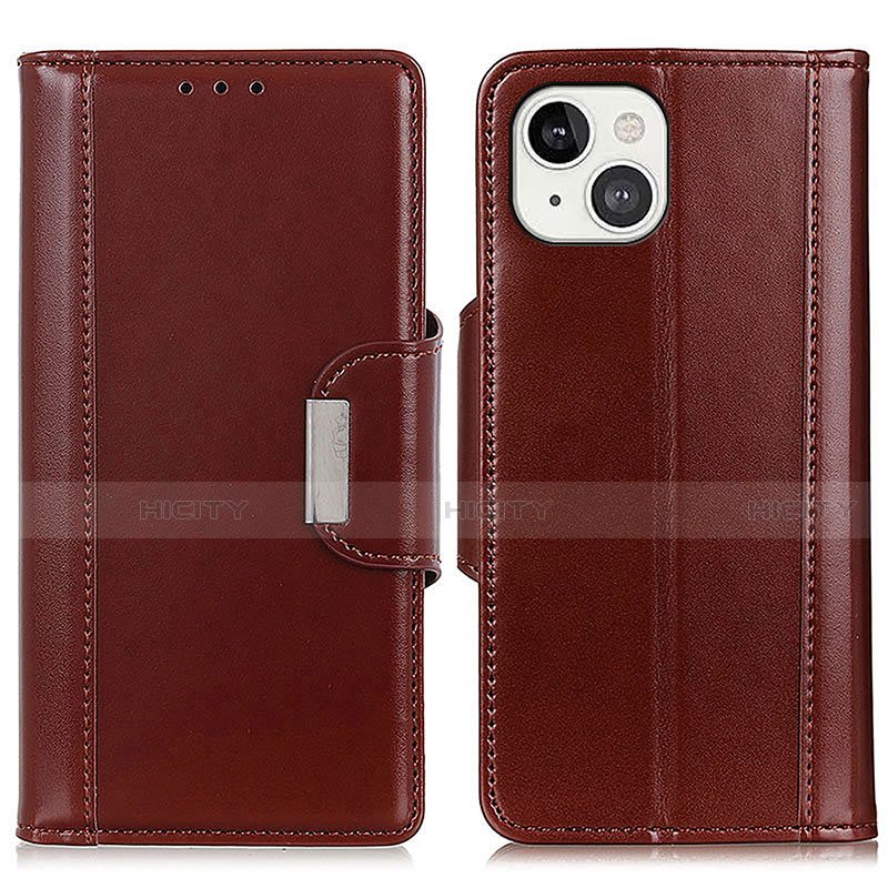 Funda de Cuero Cartera con Soporte Carcasa T22 para Apple iPhone 13 Mini Marron