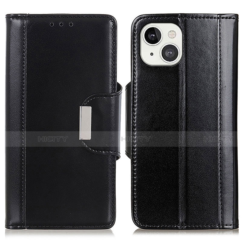 Funda de Cuero Cartera con Soporte Carcasa T22 para Apple iPhone 13 Negro