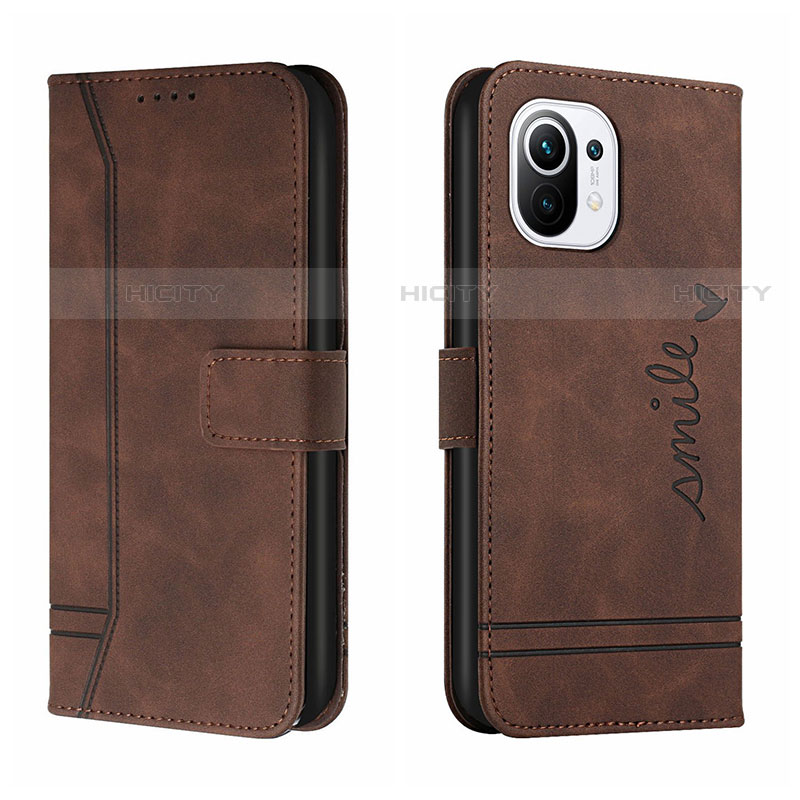 Funda de Cuero Cartera con Soporte Carcasa T22 para Xiaomi Mi 11 5G Marron