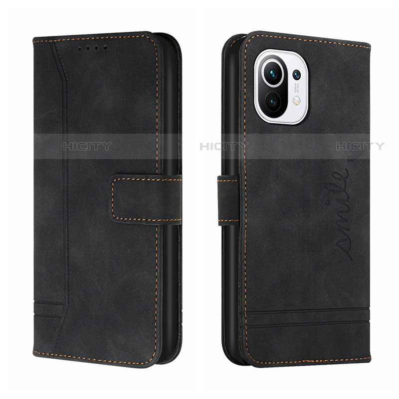 Funda de Cuero Cartera con Soporte Carcasa T22 para Xiaomi Mi 11 5G Negro