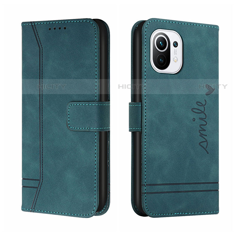 Funda de Cuero Cartera con Soporte Carcasa T22 para Xiaomi Mi 11 Lite 4G Verde