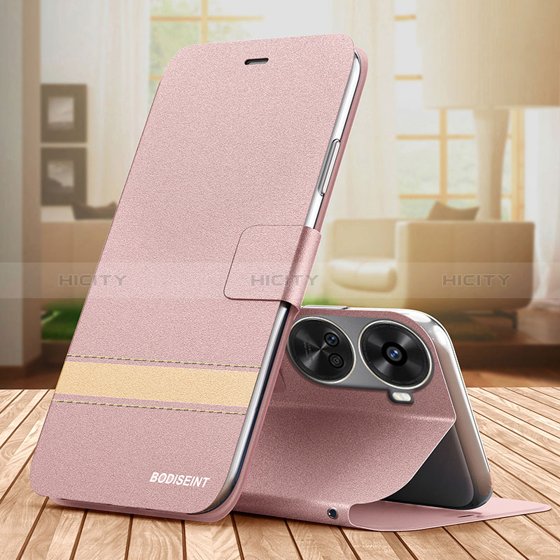 Funda de Cuero Cartera con Soporte Carcasa TB1 para Huawei Nova 11 SE Oro Rosa