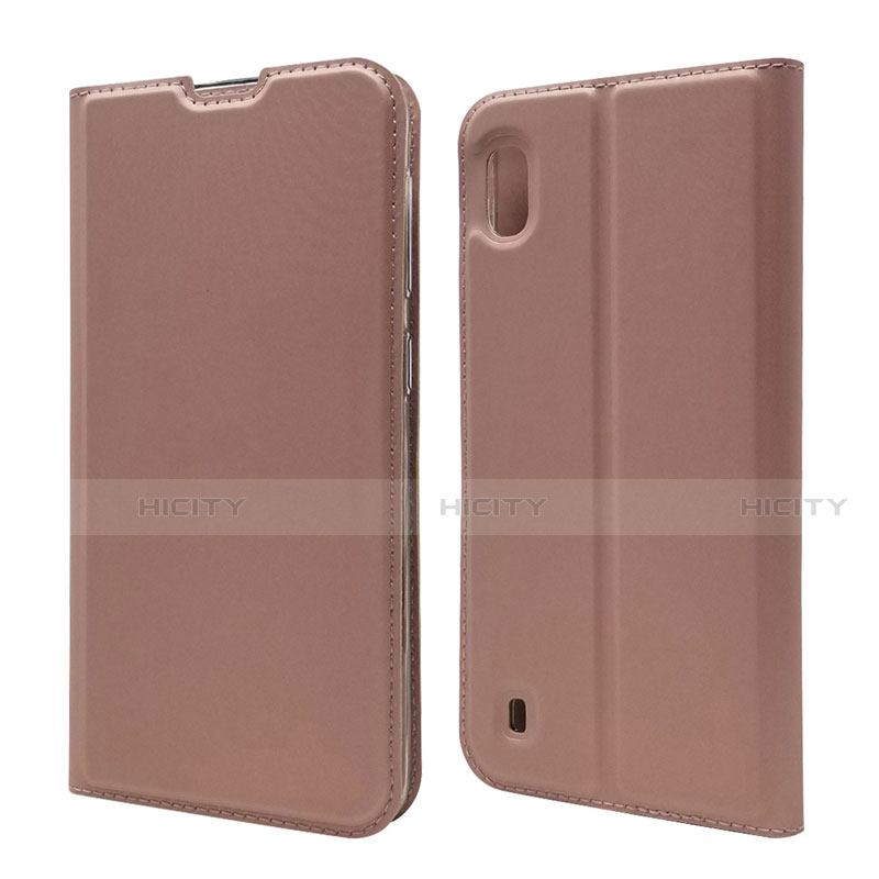 Funda de Cuero Cartera con Soporte Carcasa U01 para Samsung Galaxy A10 Oro Rosa