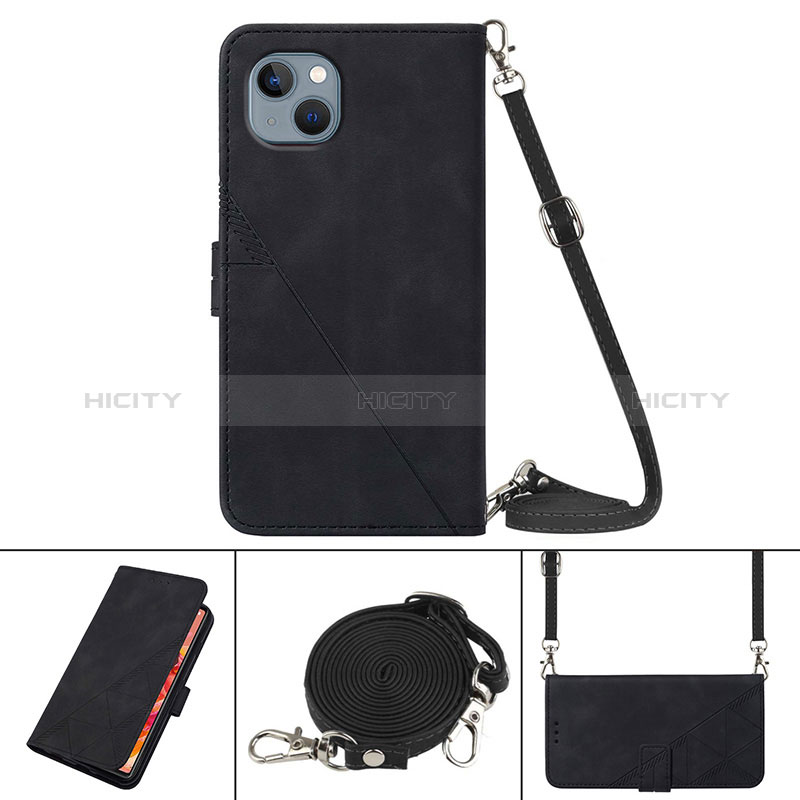 Funda de Cuero Cartera con Soporte Carcasa Y01B para Apple iPhone 15