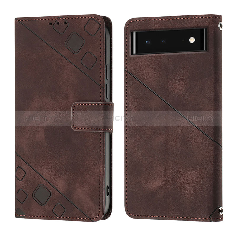 Funda de Cuero Cartera con Soporte Carcasa Y01B para Google Pixel 6 5G