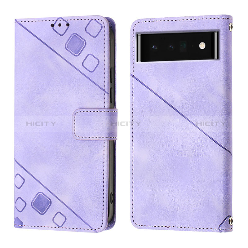 Funda de Cuero Cartera con Soporte Carcasa Y01B para Google Pixel 6 Pro 5G