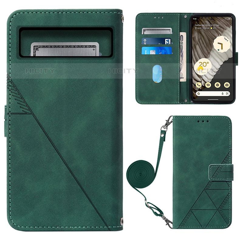 Funda de Cuero Cartera con Soporte Carcasa Y01B para Google Pixel 8 5G Verde