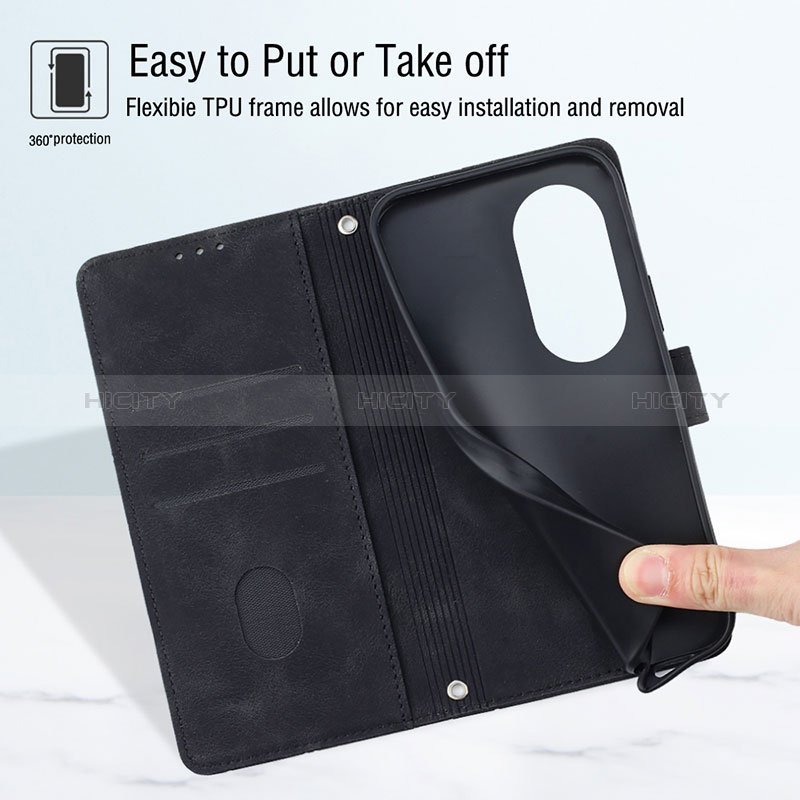 Funda de Cuero Cartera con Soporte Carcasa Y01B para Huawei Honor 70 5G