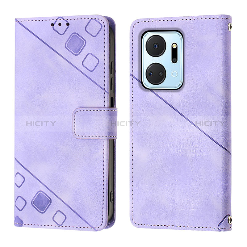 Funda de Cuero Cartera con Soporte Carcasa Y01B para Huawei Honor X7a