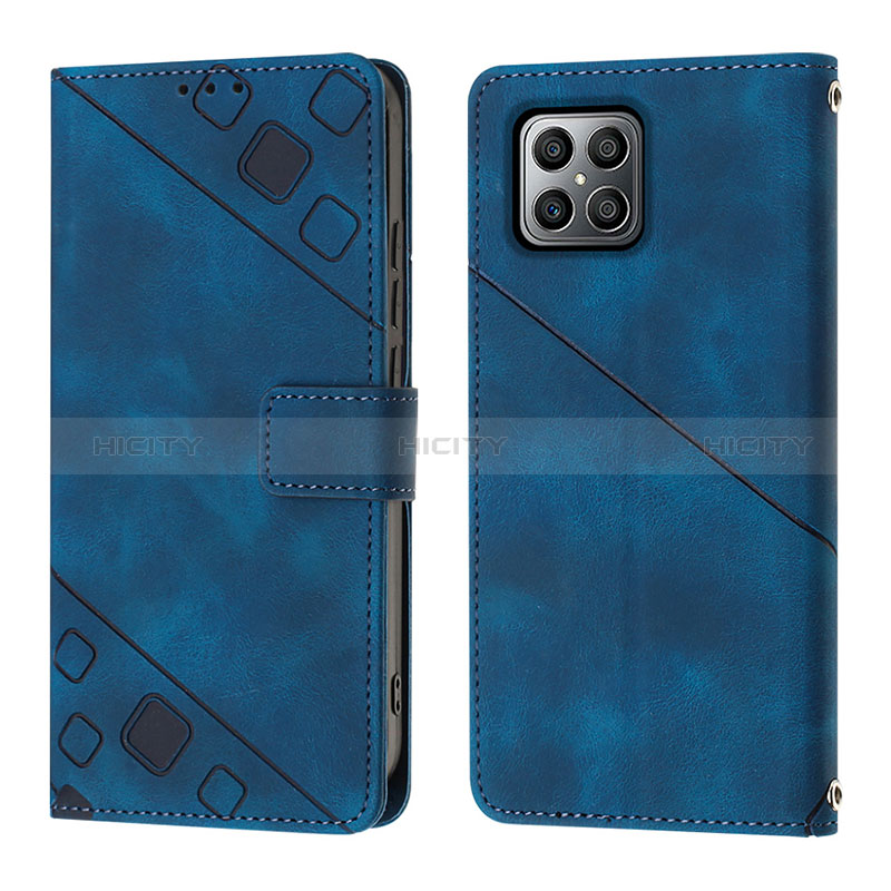 Funda de Cuero Cartera con Soporte Carcasa Y01B para Huawei Honor X8 4G