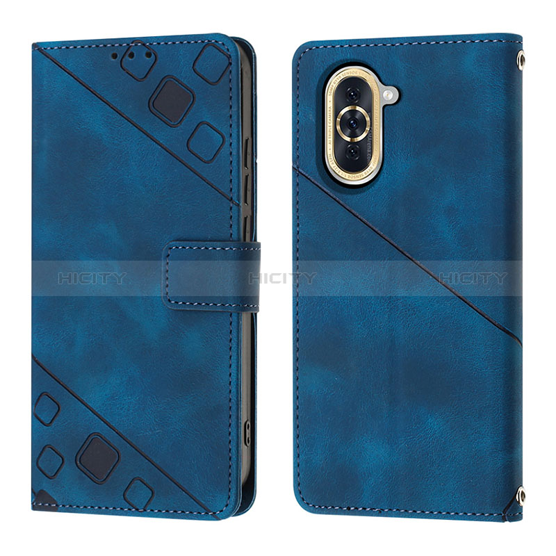 Funda de Cuero Cartera con Soporte Carcasa Y01B para Huawei Nova 10 Azul