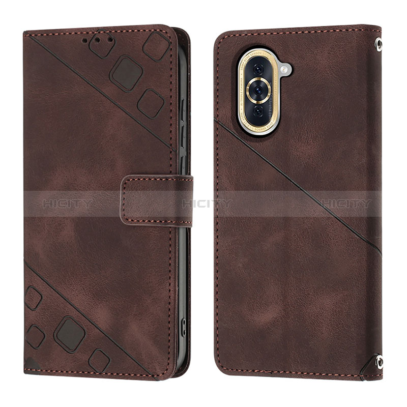 Funda de Cuero Cartera con Soporte Carcasa Y01B para Huawei Nova 10 Marron