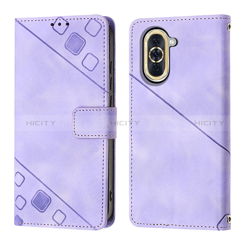 Funda de Cuero Cartera con Soporte Carcasa Y01B para Huawei Nova 10 Pro Morado