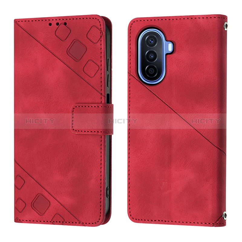 Funda de Cuero Cartera con Soporte Carcasa Y01B para Huawei Nova Y70 Plus