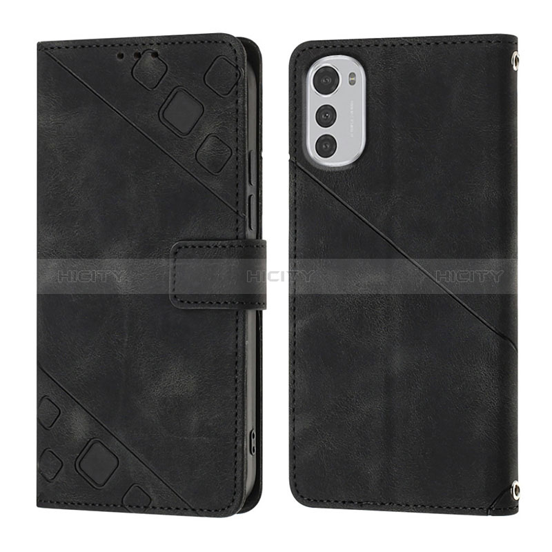 Funda de Cuero Cartera con Soporte Carcasa Y01B para Motorola Moto E32