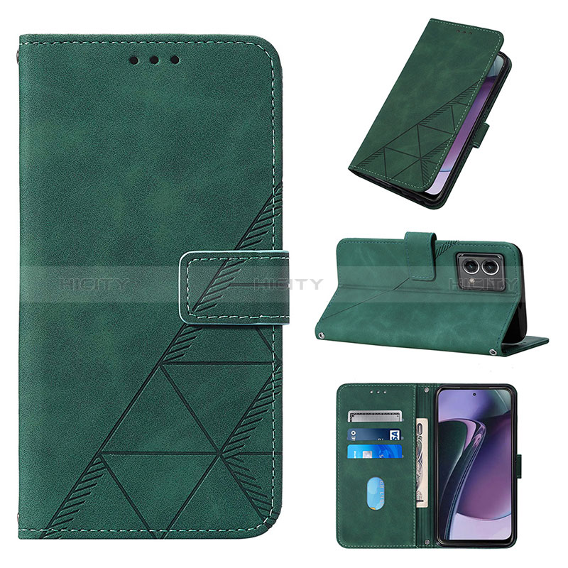 Funda de Cuero Cartera con Soporte Carcasa Y01B para Motorola Moto G Stylus (2023) 5G Verde