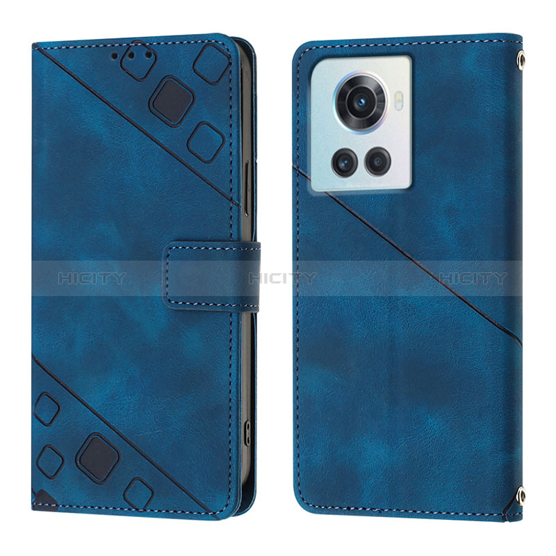 Funda de Cuero Cartera con Soporte Carcasa Y01B para OnePlus 10R 5G Azul