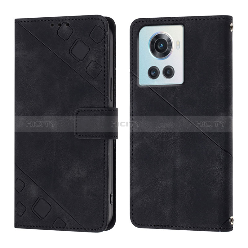 Funda de Cuero Cartera con Soporte Carcasa Y01B para OnePlus 10R 5G Negro