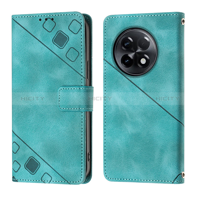 Funda de Cuero Cartera con Soporte Carcasa Y01B para OnePlus Ace 2 5G Verde