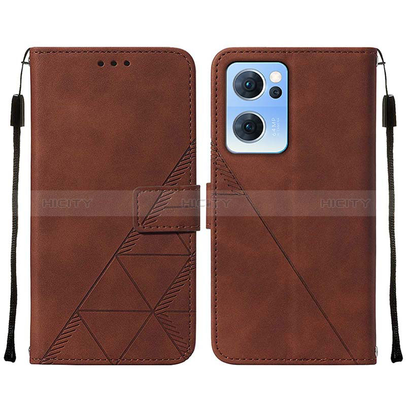 Funda de Cuero Cartera con Soporte Carcasa Y01B para OnePlus Nord CE 2 5G Marron