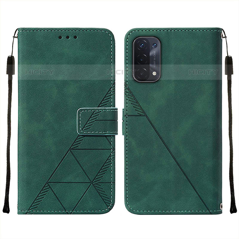 Funda de Cuero Cartera con Soporte Carcasa Y01B para OnePlus Nord N200 5G Verde