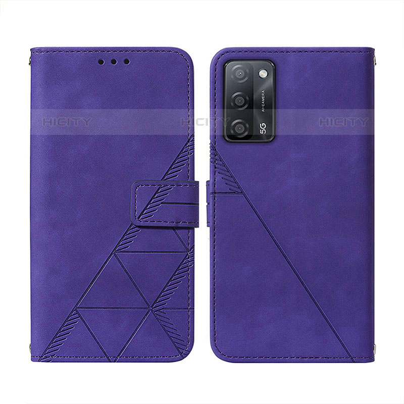 Funda de Cuero Cartera con Soporte Carcasa Y01B para Oppo A53s 5G