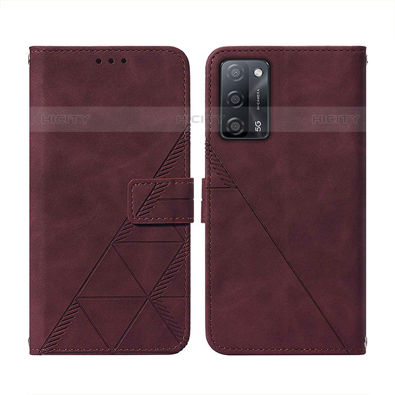 Funda de Cuero Cartera con Soporte Carcasa Y01B para Oppo A53s 5G