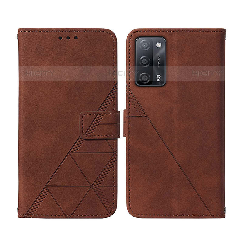 Funda de Cuero Cartera con Soporte Carcasa Y01B para Oppo A53s 5G Marron