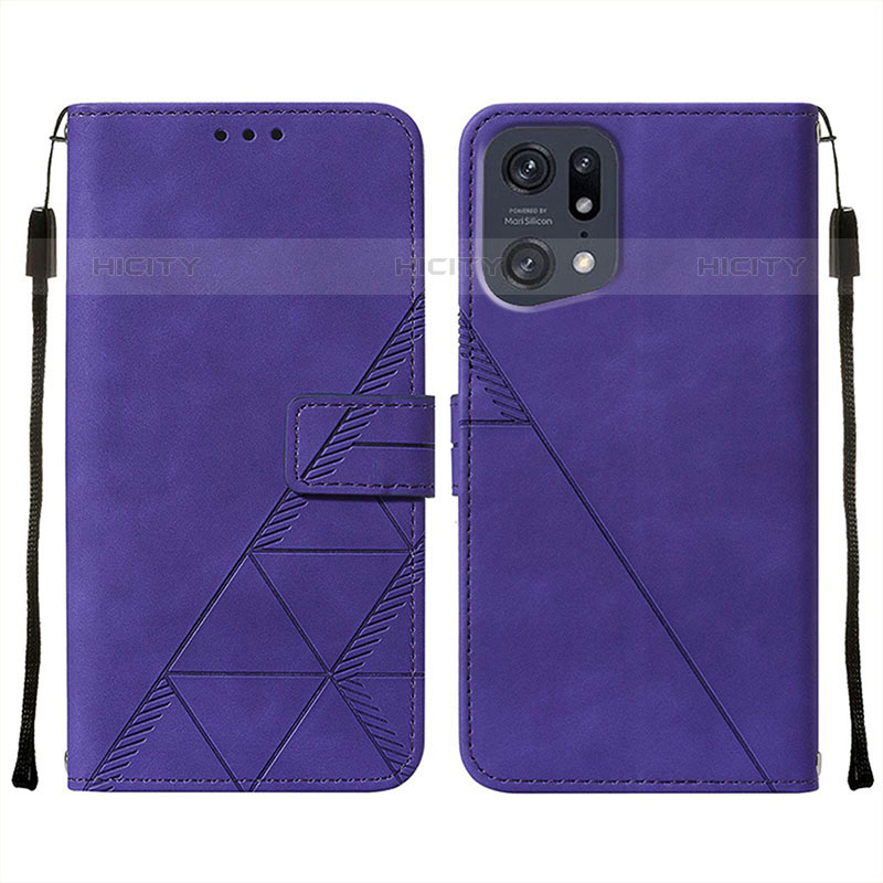 Funda de Cuero Cartera con Soporte Carcasa Y01B para Oppo Find X5 Pro 5G